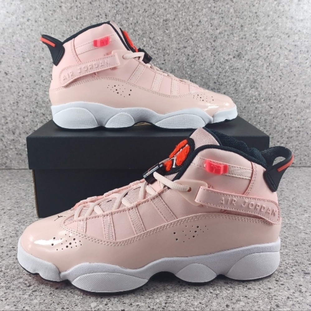 Nike Air Jordan 6 Rings Pink Atmosphere Sneakers -  Size 6 & 6.5 Youth Shoes
